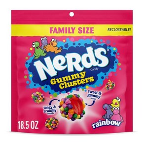 스웨덴젤리 NERDS 구미 클러스터 캔디 베리 베리 크런치 구미 8온스