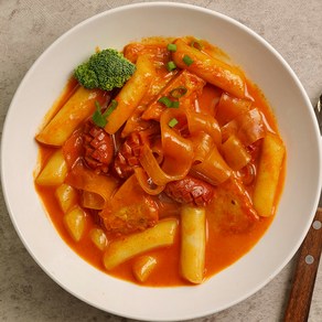 떡볶이 밀키트 로제떡볶이 2인분 바로조리 국내산 캠핑 밀떡(510g) 쌀떡(530g) 무방부제 무합성보존료 무감미료 무착색료