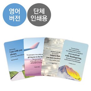 (단체인쇄) 그레이스벨 피스비 영어 NIV 말씀카드 100매 해외선교용, 1개