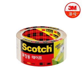 3M 포장용 리필 3650 투명 테이프, 3개