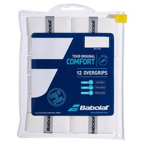 Babolat 바볼랏 투어 오리지널 컴포트 테니스 라켓 오버 그립 12팩 세트, 12개