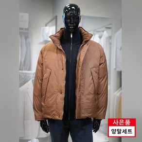 [파렌하이트] 24FW 브라운 세미오버핏 하이넥 푸퍼 다운 점퍼 코트 FJD6363 / 양말 핸드크림 증정