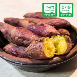 유기농 무농약 강원도 꿀고구마 호박고구마 밤고구마 베니하루카, 3kg (한입), 1박스