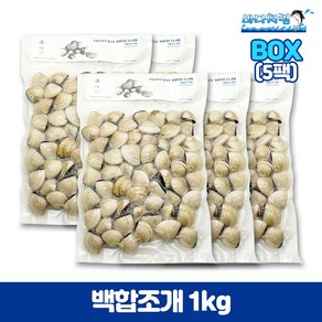 냉동 백합조개 1kg 5봉 4/60 베트남산 백합