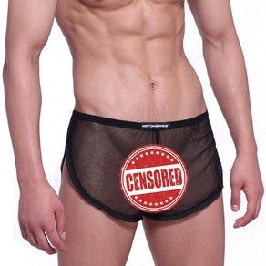 METROMALEWEAR [M2W] Lounge Split Boxer Black Mesh (2008-71)