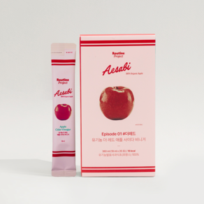 [루틴프로젝트]유기농 더 레드 애플사이다 비니거(오리지널), 20개, 18ml