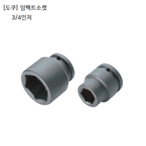 [TOKU] 도쿠 임팩트소켓 3/4인치(로꾸부) 규격 23mm 24mm 25mm 모음 육각(6각) 복스알/임팩소켓/복스다마, 1개