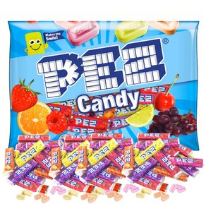 PEZ Candy Refill Rolls 11 oz Vaiety Bag (appox 35 Full PEZ 캔디 리필 롤 11온스 다양한 가방(각 가방에 전체 롤 약 35개, 1개