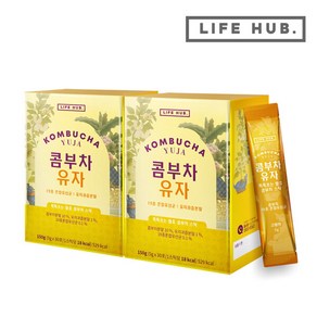 라이프허브 콤부차 유자 2세트(5g x 60포), 150g, 30개입, 2개