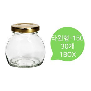 타원형 유리병 잼병 골드캡 타원형 150 1BOX, 60개