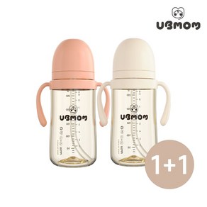 유비맘 PPSU 역류방지 유아 빨대컵 280ml 1+1, 초코/초코, 1개