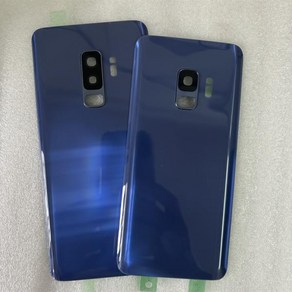 후면 문짝 유리 패널 하우징 케이스 카메라 렌즈 교체 삼성 갤럭시 S9 G960 / S9 플러스 G965 SM-G965F 배터리 후면 커버, S9 Plus Blue, 1개