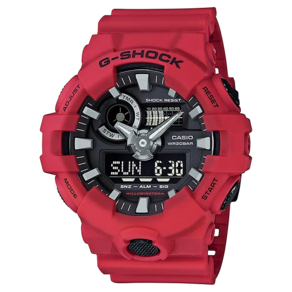 (G-SHOCK)[현대충청점 발송] 지샥 빅페이스 레드 방수 아날로그 전자 캐주얼 시계 GA-700-4ADR