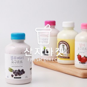 [산지마켓] 임실 이플목장 천연 블루베리 요구르트 국산원유100%, 5개, 500ml