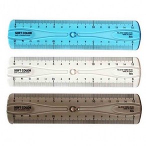 [1+1+1]3개세트잘 구부러지는 자 10CM 측정 학생용 문구용자 눈금자, 상세페이지 참조