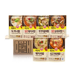 [알뜰애] 오뚜기 프리미엄 즉석국 500g 6종(서울식쇠고기 부산식돼지 수원식우거지 종로식도가니 부산식얼큰 병천식얼큰), 1세트, 3kg