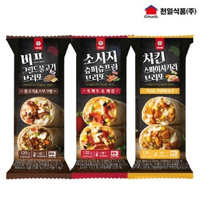 천일식품 브리또 3종 골라담기 120g x 3봉, 소시지슈퍼슈프림 3봉, 3개