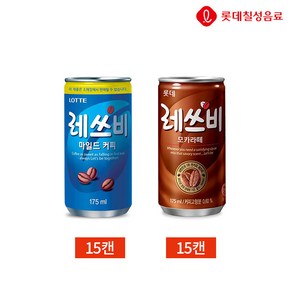 롯데 레쓰비 오리지널 모카라떼 175ml 2종 30캔, 1세트