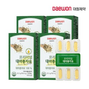 [대원제약] 프리미엄 대마종자유 HACCP 오일 캡슐 캐나다산, 4개, 30정