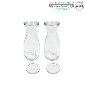 WECK 쥬스형 530ml(No.764) PE뚜껑 2개 세트