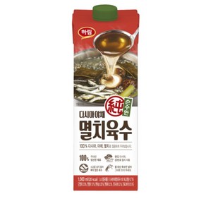 하림 순수한 다시마 야채 멸치육수, 1L, 12개