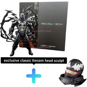 피규어 M1 에이전트 베놈 액션 Kaiyodo Revoltech PVC 이동식 컬렉션 유진 톰슨 코 모델 장난감, 1개