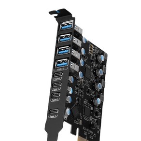 8 포트 USB3.2 Typec 확장 카드 20G PCIE USB3.1 Type-C X 4 & USB3.1 TypEA X4, 한개옵션0