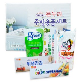 온누리 주방용품 세트 비닐팩 비닐장갑 세제 세트, 상세페이지 참조, 상세페이지 참조, 1개