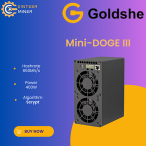 Goldshell MINI DOGE III PLUS 810M 700M 도지 코인 리트코인 채굴 Asic 채굴 암호화 하드웨어 조용한 홈, 한개옵션0