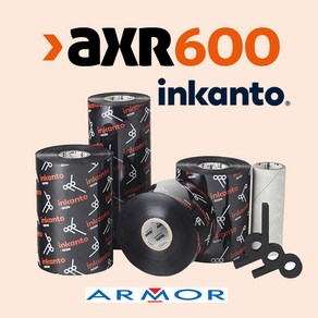 AXR600 35mmx600M 1롤 알모르 잉칸토 ARMOR inkanto 니어엣지레진리본 도시바고속프린터 바코드리본, 1개