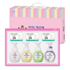 아이깨끗해 종합선물세트 손세정제 250ml 4종+비누 3개, 1개