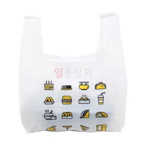 [ILYONG] 배달용 비닐봉투 대 380x580x240mm 700매 이모티콘 16종