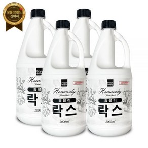 홈블리 락스 2L 4개입 1박스 표백제 얼룩제거 주방 욕실청소 살균소독 악취제거