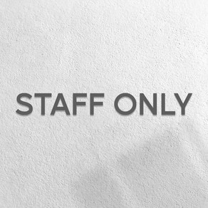 마마픽스 아크릴 도어사인 표지판 그레이, 1개, STAFF ONLY