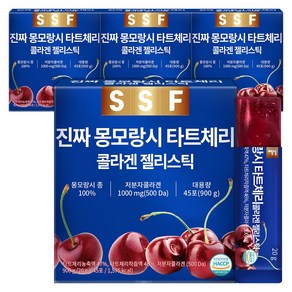 순수식품 진짜 몽모랑시 타트체리 콜라겐 젤리스틱, 900g, 4개