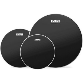 Evans 에반스 드럼 헤드 UV1 코팅 락 탐 팩 10 12 16, Onyx 2-Ply Tompack Coated, 1개