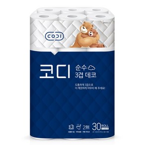 쌍용씨앤비 CODI 순수한 데코 3겹 30m, 1개, 30개입