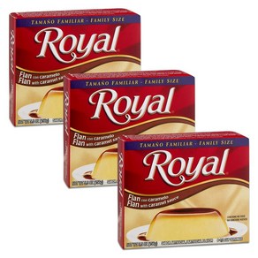 Royal Family Size Flan with Caamel Desset Mix 5. 로얄 패밀리 사이즈 카라멜 디저트 믹스가 포함된 플랜 5.5온스 상자(3개 팩, 155g, 3개