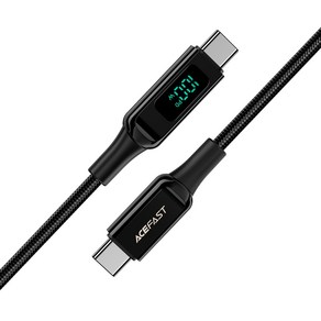 ACEFAST USB-C to USB-C 100W 고속 충전케이블 디스플레이 라이트 C타입 케이블, C to C, 1개, 2m