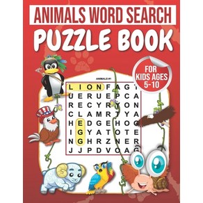 Animals Word Search: Puzzle Book For Kids Ages 5-10: 100 Large Print Word Search for kids: word sear... Paperback