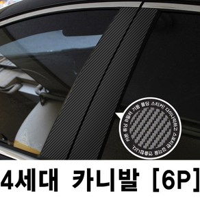 VIP코죤 기아-4세대 카니발 (6P 차량한대분)기둥몰딩 카본기둥 B필러 스티커 데코, 기아-4세대 카니발(6P 차량한대분), 6개