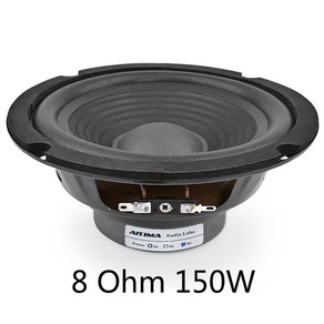 AIYIMA-6.5 인치 미드레인지베이스 스피커 150W 4 8 Ohm 오디오 앰프 사운드 우퍼 라우드 홈 시어터 1 개, 02 8 Ohm 150W Speake, 02 8 Ohm 150W Speake