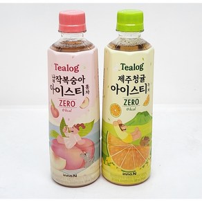 티로그 아이스티 제로 500ml 납작복숭아 6개 + 제주청귤 6개, 1세트