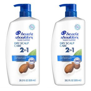 헤드앤숄더 2 in 1 Dy Scalp Cae Almond Oil 아몬드 오일 투인원 샴푸 린스 950ml 2개, 1개