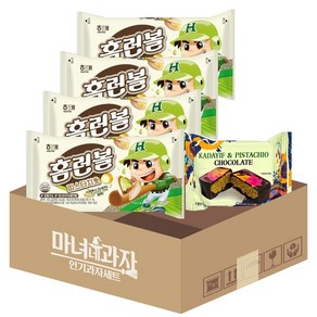 두바이 카다이프 & 피스타치오 초콜렛 편의점 간식 46g 1개 + 홈런볼 피스타치오 4개