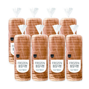 냉동 통밀식빵 8봉/카페 토스트 샌드위치 대용량 빵, 720g, 8개