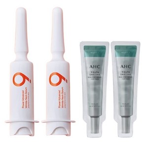 나인테일즈 파워어드벤스드 링클 넥 주름 탄력 세럼 x 2개 + 아이크림 1ml x 2 / 눈가 입가 미간 주름 탄력, 1개