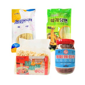 마라탕밀키트 훠궈재료 푸주+감자당면+타이난 도삭면 중국 칼국수+하하 두반장, 450g, 1개