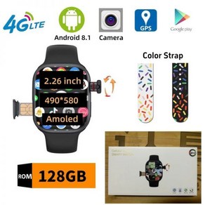 남녀공용 4G5G 네트워크 SIM 카드 스마트 워치 CD99 49mm 스트랩 카메라 GPS 와이파이 견고한 128G ROM 구글 플레이 IP67 안드로이드 스마트워치