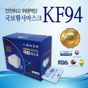 KF94 국보마스크 식약처 대형보다 큰 귀안아픈 마스크 개별포장 100매, 1개, 화이트